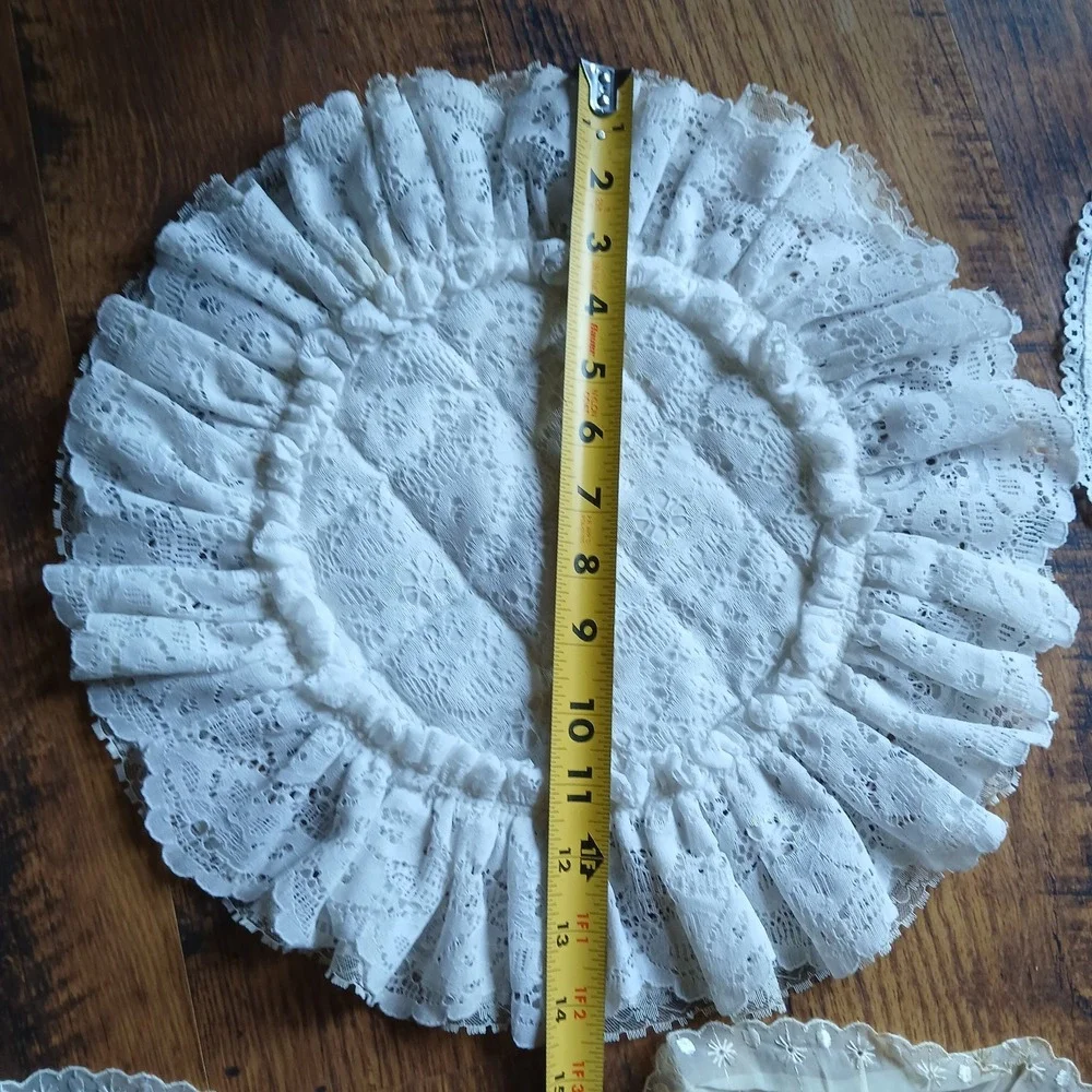 Vintage Linen Cutter Lot Dresser Scarves Runners Cottagecore  Crochet Lace